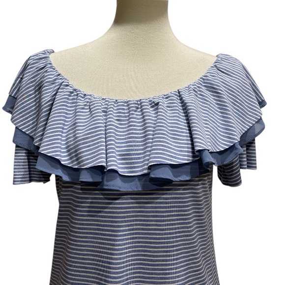 Hem & Thread Off-the-Shoulder Ruffled Top Size Large New - Picture 2 of 11